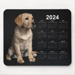 Beautiful Yellow Labrador Retriever 2024 Calendar Mouse Mat