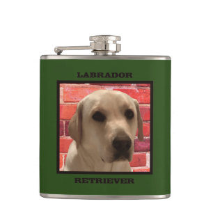 Beautiful Yellow Labrador Retriever Dog Hip Flask