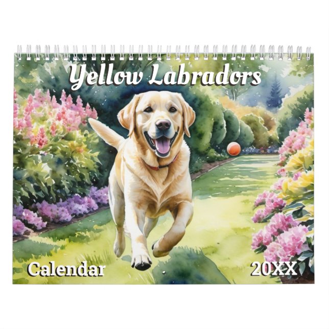 Beautiful Yellow Labradors Pet Dog Animal Lovers Calendar (Cover)
