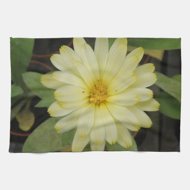 Beautiful Yellow Marigold Kitchen Towel (Horizontal)