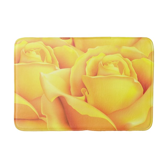 Beautiful Yellow Rose Bath Mat (Front)