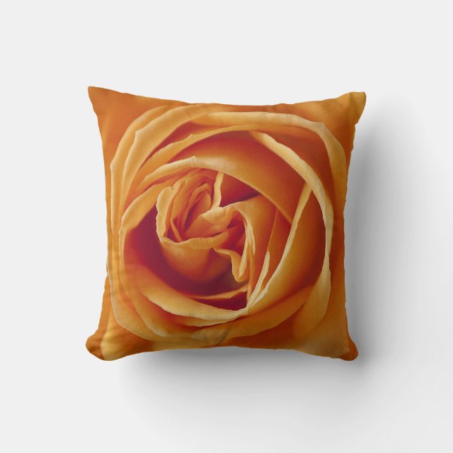 Beautiful Yellow Rose Flower Floral Pillow (Front)