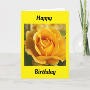 BEAUTIFUL "YELLOW ROSE" HAPPY BIRTHDAY CARD