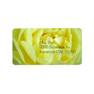 Beautiful Yellow Rose Label