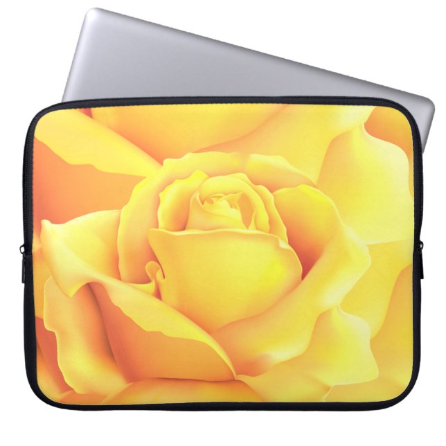 Beautiful Yellow Rose Laptop Sleeve (Front)