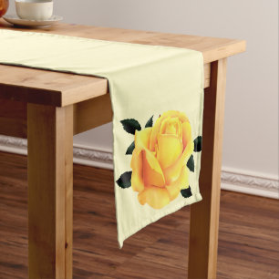 Beautiful Yellow Rose Medium Table Runner