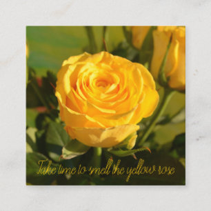 Beautiful Yellow Rose Photo Personalised Enclosure Card