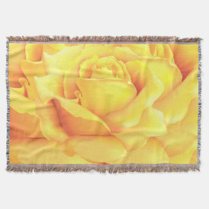 Beautiful Yellow Rose Throw Blanket