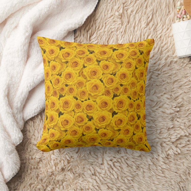 Beautiful Yellow Roses Cushion (Blanket)