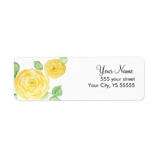Beautiful Yellow Roses Flower Watercolor Design