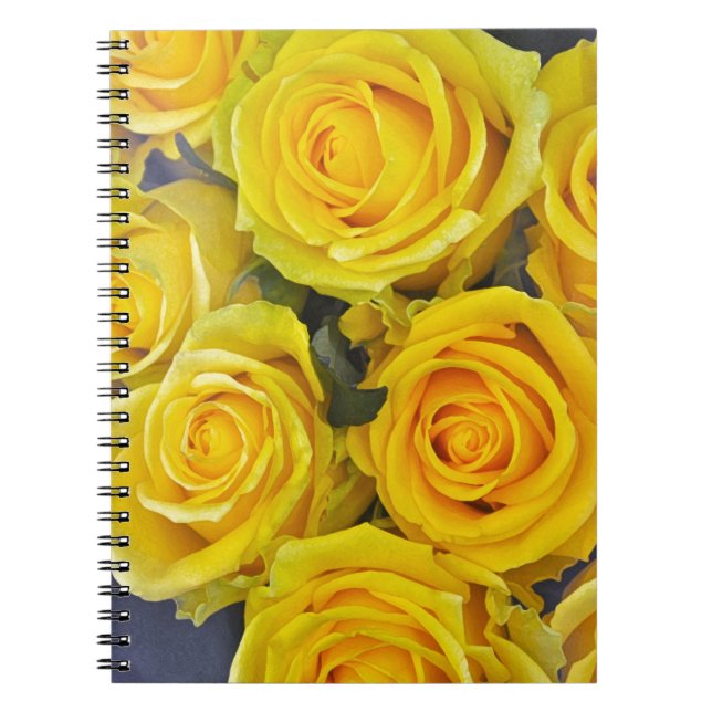Beautiful yellow roses notebook (Front)