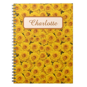 Beautiful Yellow Roses Personalised Notebook