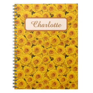 Beautiful Yellow Roses Personalised Notebook