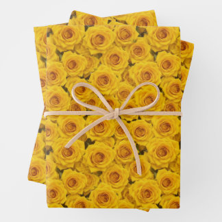 Beautiful Yellow Roses Wrapping Paper Sheet