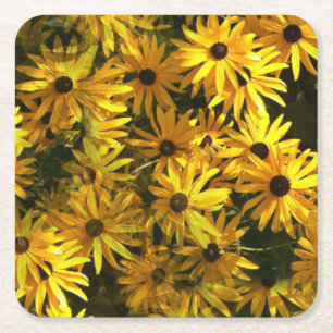 Beautiful Yellow Sunflowers Coaster Set