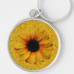 Beautiful Yellow Sunflowers Keychain