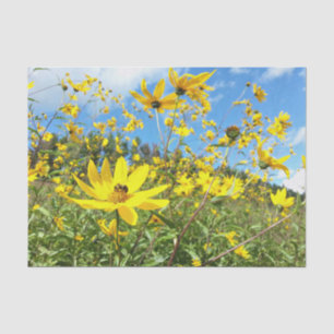 Beautiful Yellow Wildflowers Tissue Paper