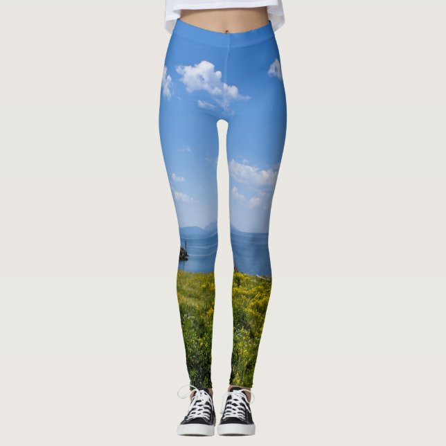 Beautiful Yellowstone Lake Leggings (Front)