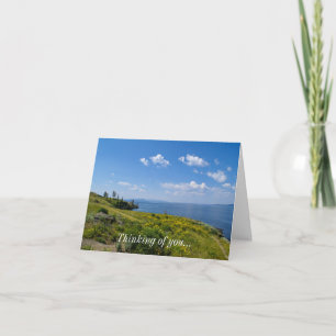 Beautiful Yellowstone Lake Thinking Of You Card