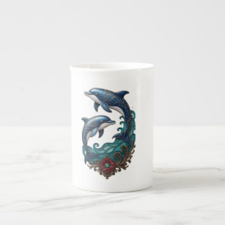 Beautiful Yin Yang Dolphins Ceramic Coffee Mug