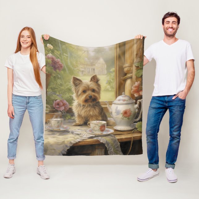 Beautiful Yorkie Fleece Blanket (In Situ)