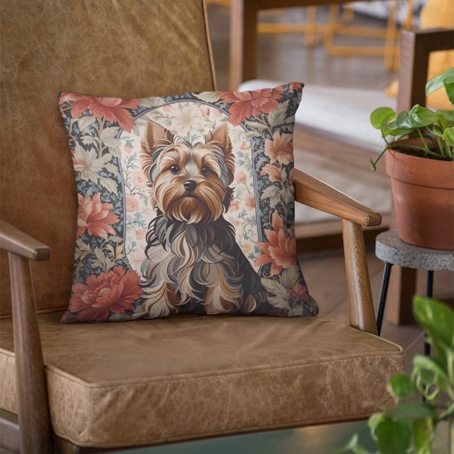 Beautiful Yorkie | Yorkshire Terrier Portrait Cushion (Creator Uploaded)