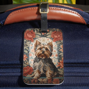 Beautiful Yorkie Yorkshire Terrier Portrait Luggage Tag