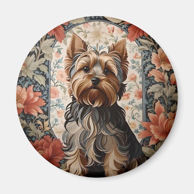 Beautiful Yorkie | Yorkshire Terrier Portrait Magnet (Front)