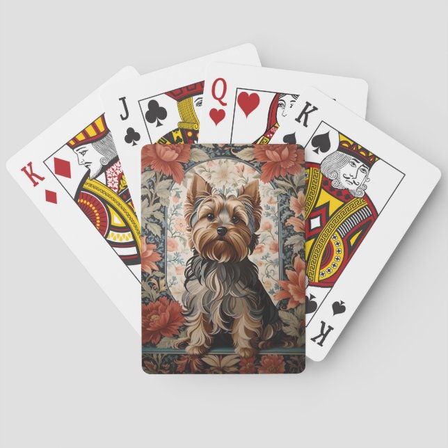 Beautiful Yorkie | Yorkshire Terrier Portrait Playing Cards (Back)