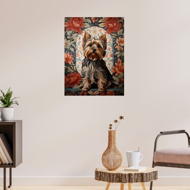 Beautiful Yorkie | Yorkshire Terrier Portrait Poster (Living Room 3)