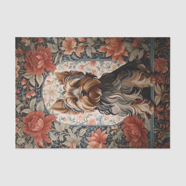 Beautiful Yorkie | Yorkshire Terrier Portrait Tissue Paper (Front)