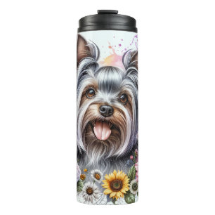 Beautiful Yorkshire Terrier Dog Thermal Tumbler