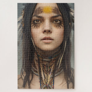 BEAUTIFUL YOUNG INDIAN NATIVE GIRL JIGSAW PUZZLE