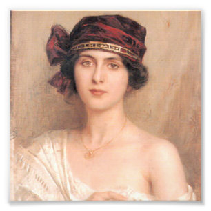 Beautiful,young lady,by Albert Lynch,Belle epoque, Photo Print