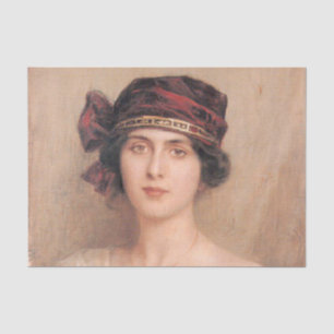 Beautiful,young lady,by Albert Lynch,Belle epoque, Tissue Paper