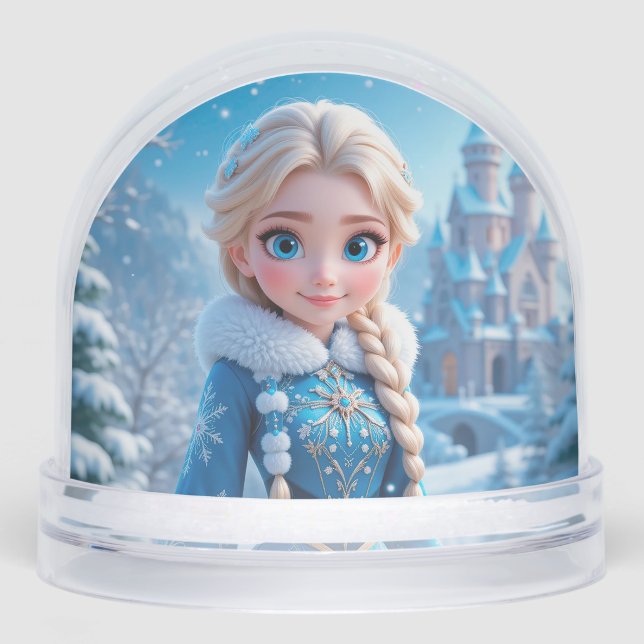 Beautiful  young snow maiden snowglobe (Front)
