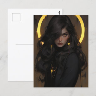 Beautiful Young Witch Postcard