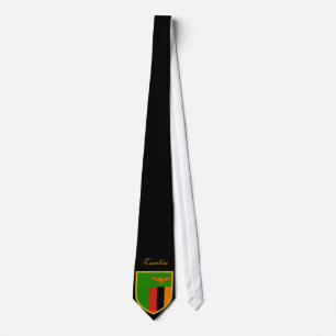 Beautiful Zambia Flag Tie