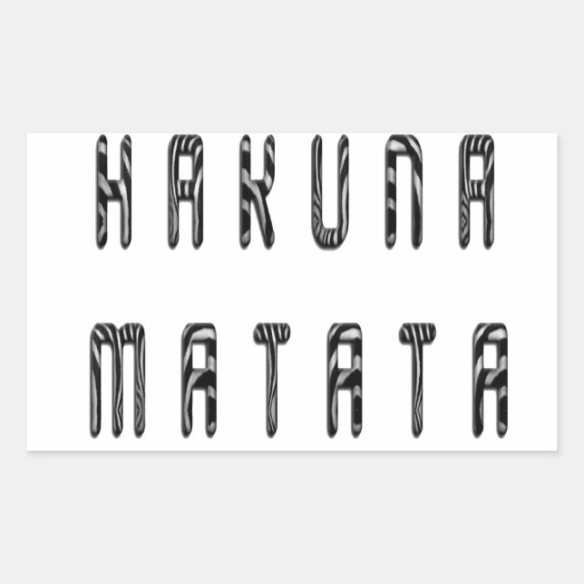 Beautiful Zebra Print Pattern Art Design Rectangular Sticker (Front)