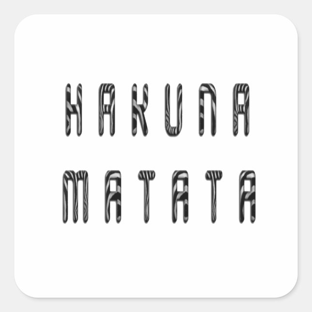 Beautiful Zebra Print Pattern Art Design Square Sticker (Front)