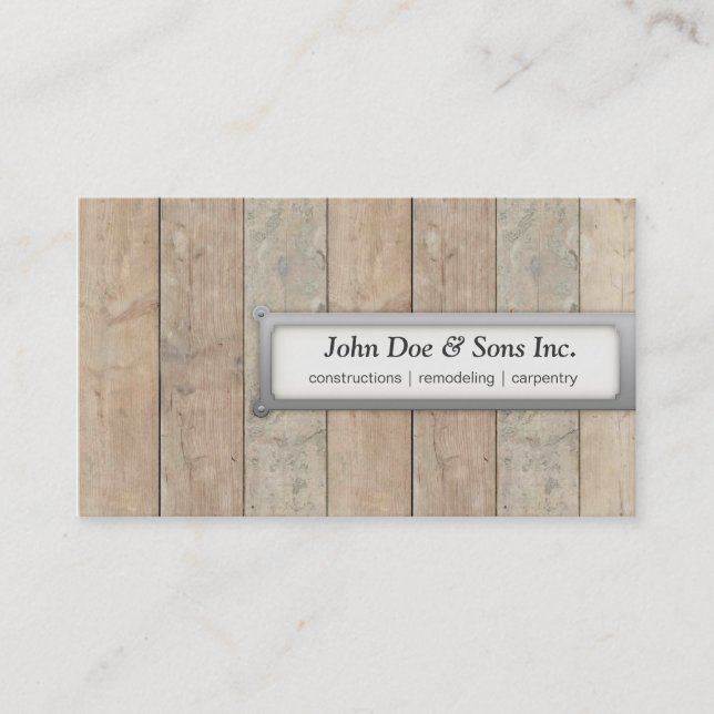 Beautifull Constructions/Carpentry Business Card (Front)