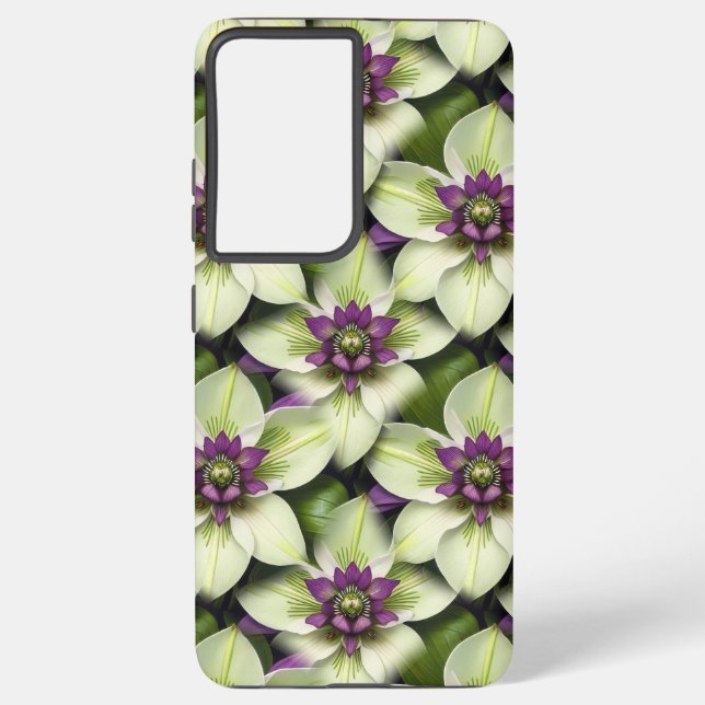 Beautifully blooming hellebore flower samsung galaxy s21 ultra case (Back)