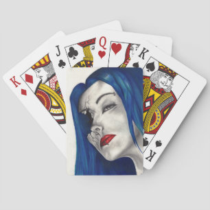 Beautifully Broken Fantasy Girl Horror Gothic Art Playing Cards