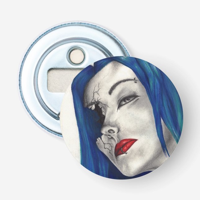 Beautifully Broken Fantasy Goth Horror Surreal Art Bottle Opener (Front)