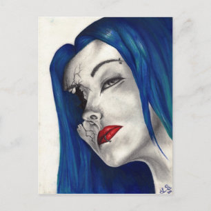 Beautifully Broken Fantasy Original Art Postcard