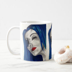 Beautifully Broken Goth Woman Fantasy Original Art Coffee Mug