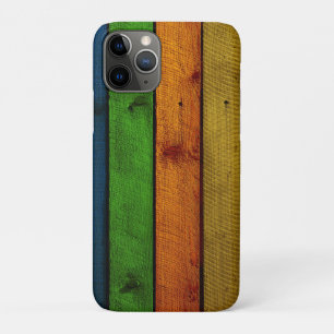 beautifully coloured wooden planks iPhone 11 pro case