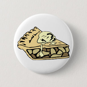Beautifully creamy apple pie 6 cm round badge