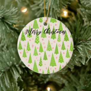 Beautifully Decorated Christmas Tree Ceramic Tree Decoration
