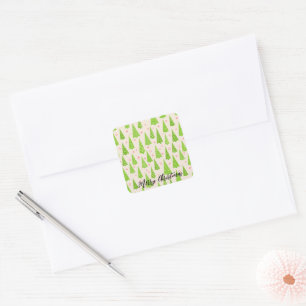 Beautifully Decorated Christmas Tree Square Sticker
